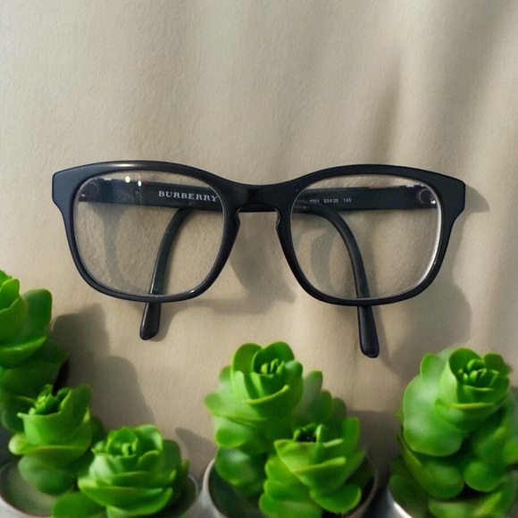 BURBERRY B2147 3001 53mm Black Novacheck Eyeglasses Frames Italy Unisex - Picture 1 of 5